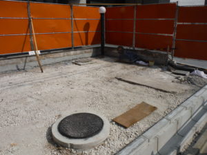 愛知県名古屋市中区 オフィスビル 花壇から駐車場へ外構工事【オンソー有限会社】