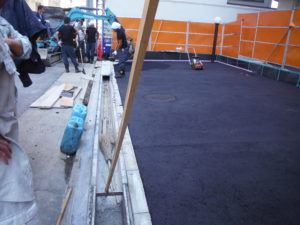 愛知県名古屋市中区 オフィスビル 花壇から駐車場へ外構工事【オンソー有限会社】